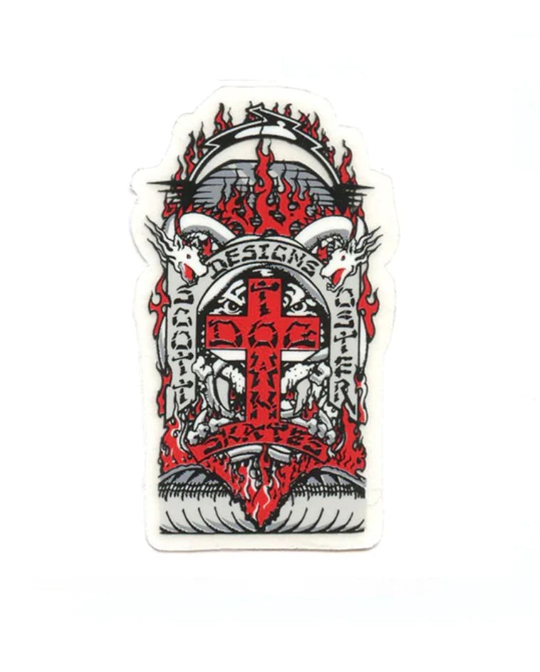 Dogtown Scott Oster 80s Sticker - Tonal