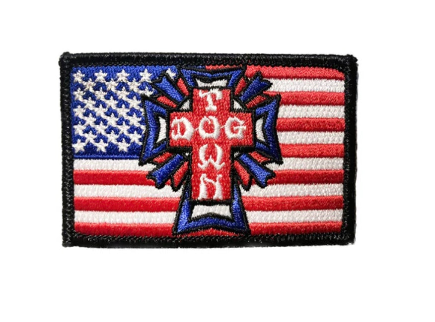 Dogtown USA Flag Patch 2" x 3"