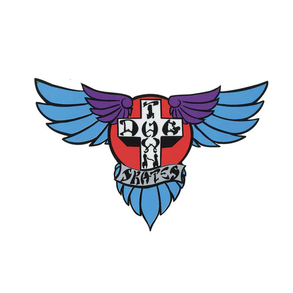 Dogtown Wings 70s Sticker  Art by Wes Humpston