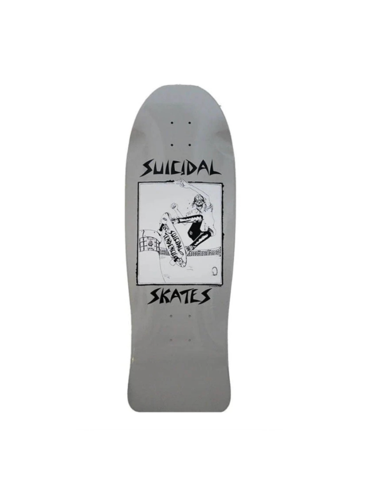 Suicidal Skates Pool Skater 80s Reissue Grey Dip Skateboard