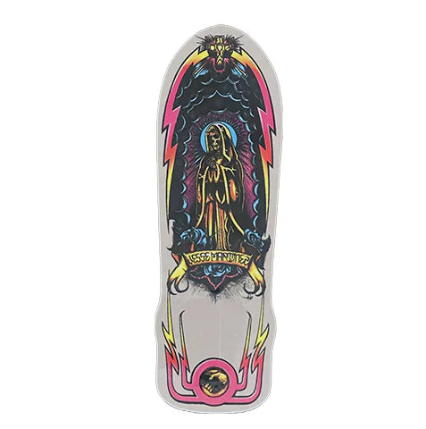 Dogtown Jesse Martinez Silver Metallic Guadalupe Handshake 1987 Deck 10" x 30.25"